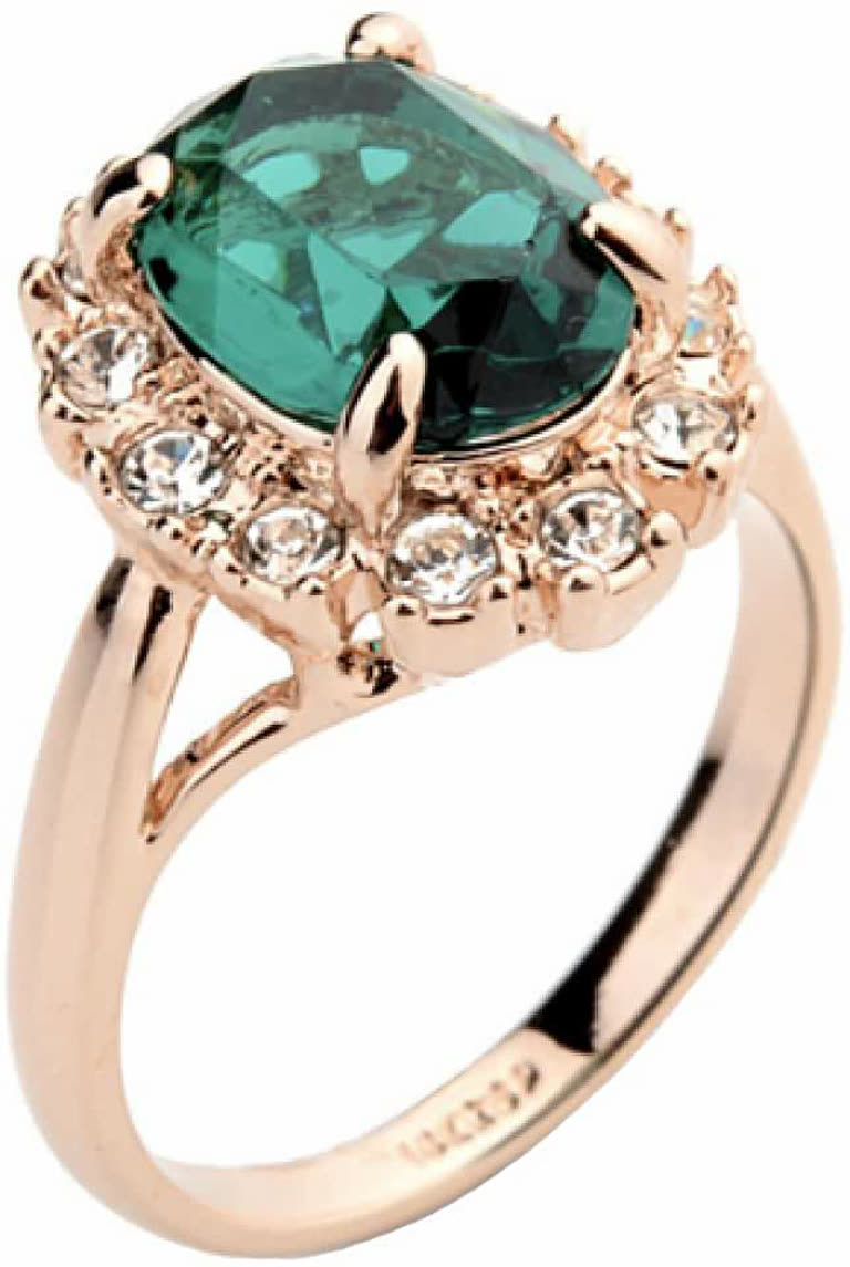 Rose Gold Fancy Dark Green Diamond Halo Cocktail Ring
